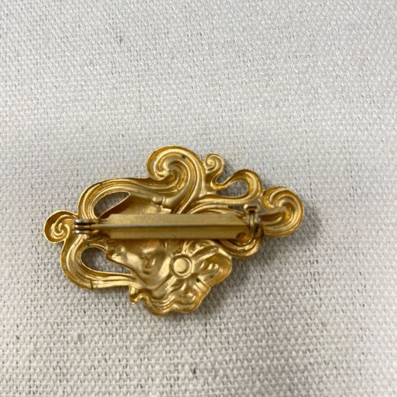 Lot of 5 Vintage‎ Brooches Christmas Art Deco Bow Angel Floral Brooch Pin - Picture 3 of 16